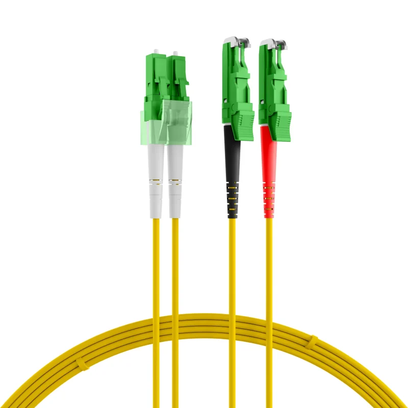 Duplex Patchkabel E2000®/APC-LC/APC OS2 5m LSZH 3mm gelb