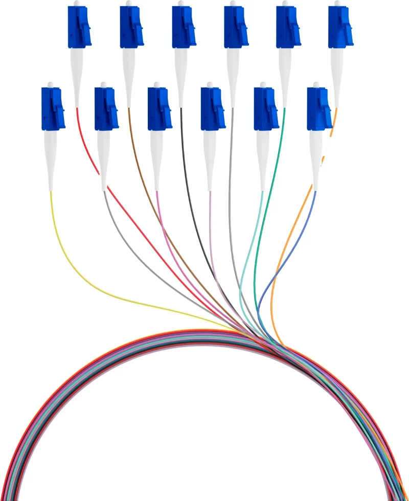 Faserpigtail LC OS2 G652D farbiges Set 2m – 12 Stück