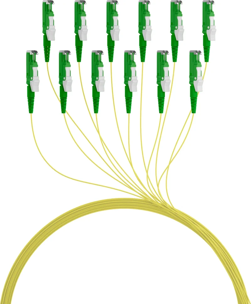 Faserpigtail E2000®/APC OS2 G652D Gelb 2m – 1 Stück