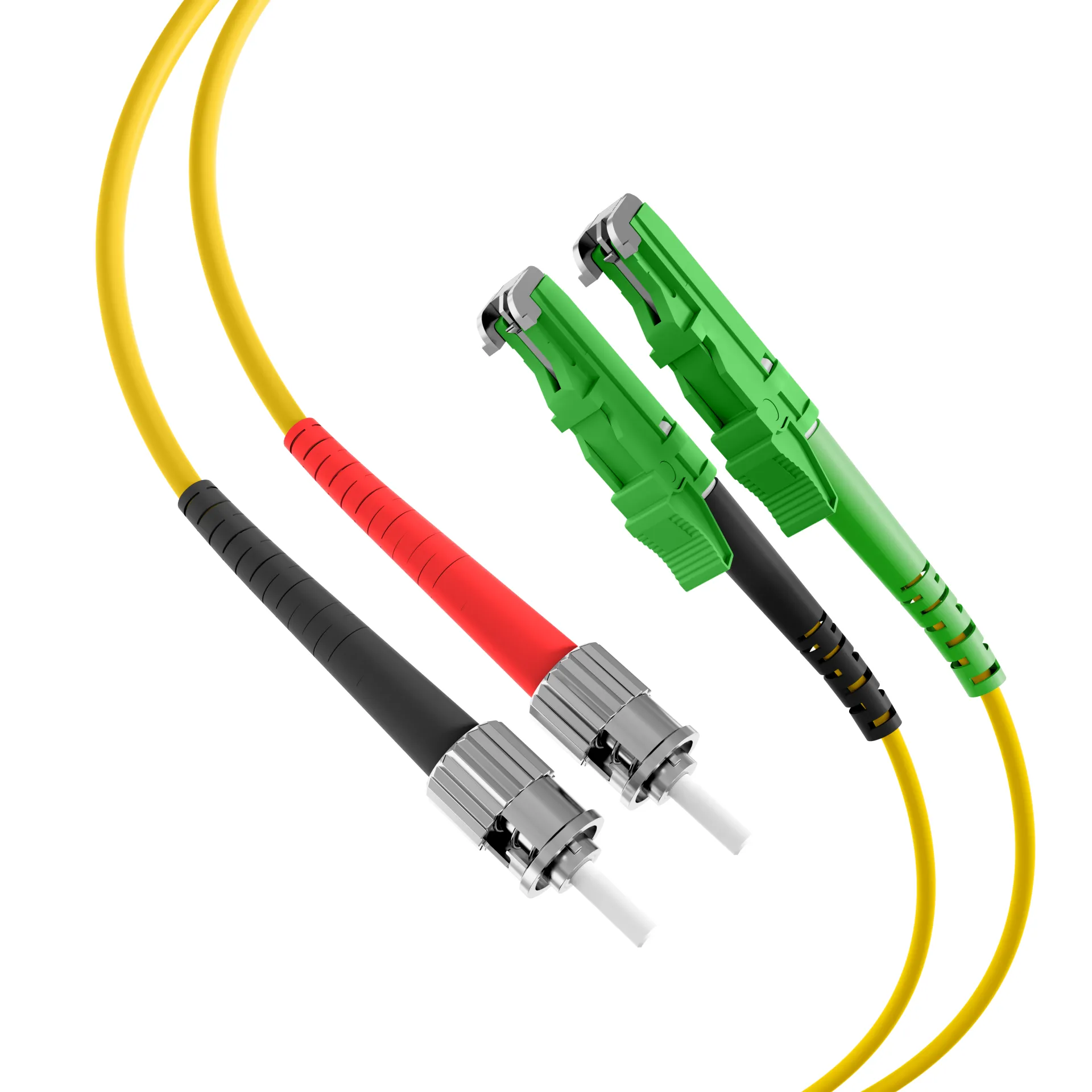 Duplex Patchkabel E2000®/APC-ST OS2 20m LSZH 3mm gelb – Bild 2