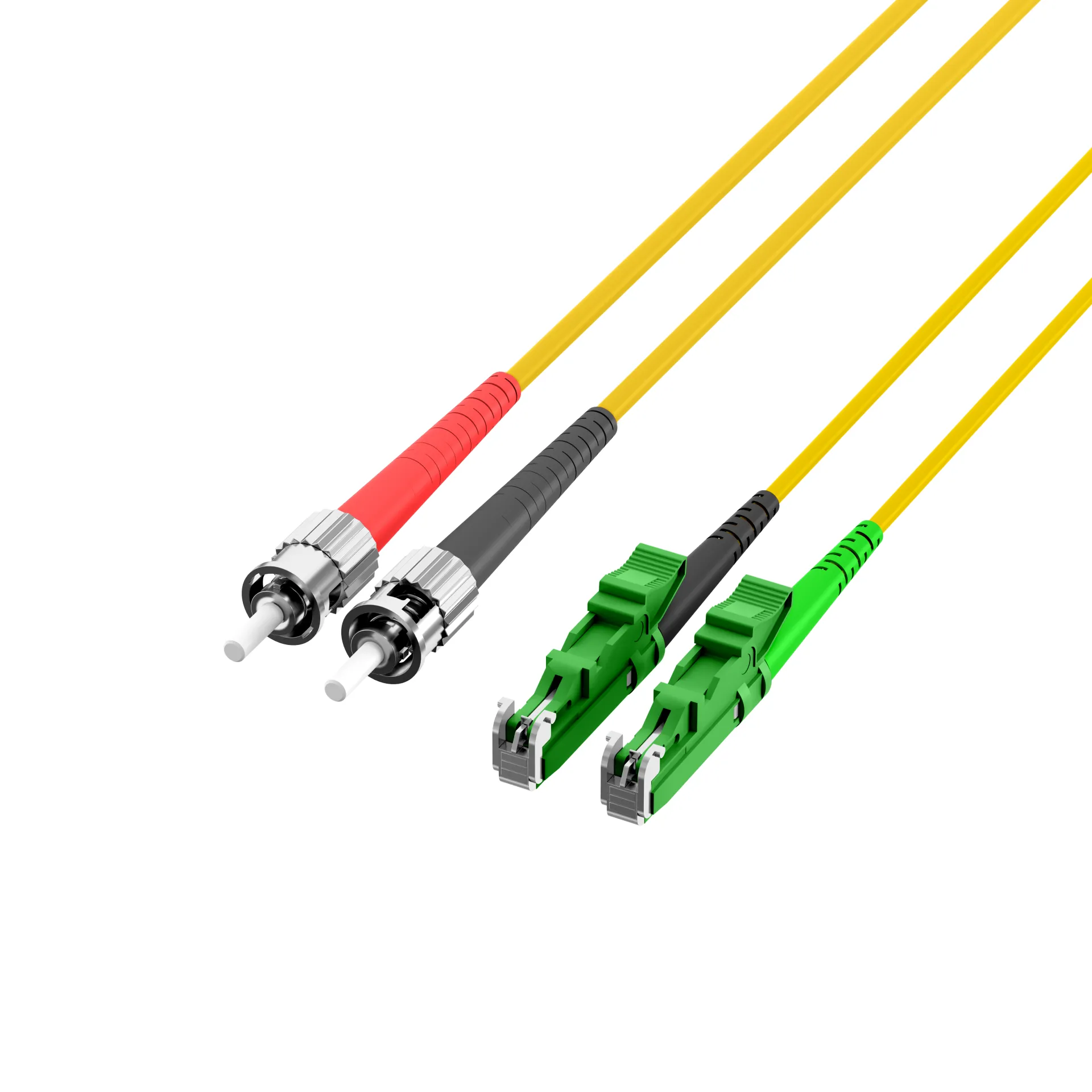 Duplex Patchkabel E2000®/APC-ST OS2 5m LSZH 3mm gelb – Bild 3