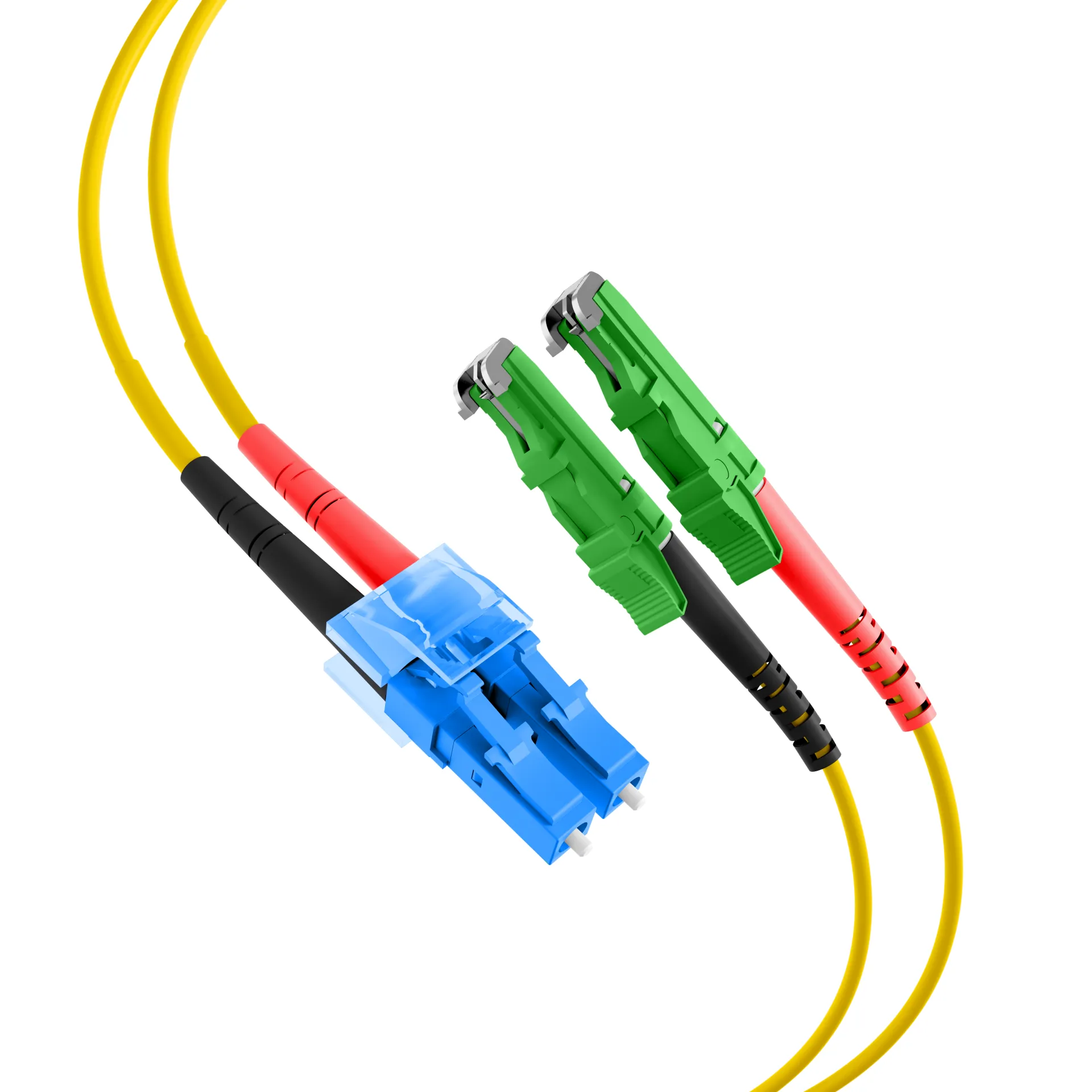 Duplex Patchkabel E2000®/APC-LC OS2 G657A1 1m 3mm gelb – Bild 5