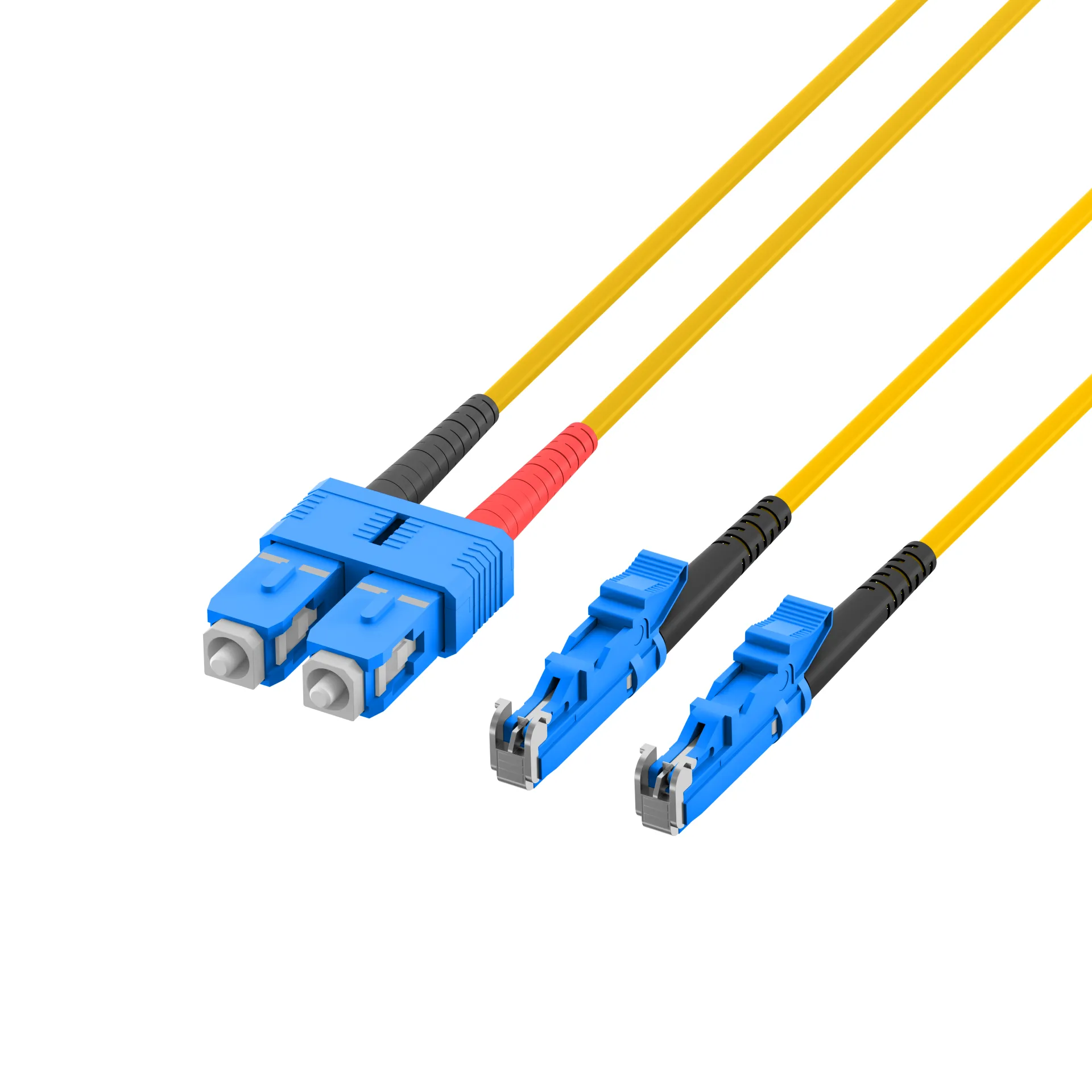 Duplex Patchkabel E2000®-SC OS2 2m LSZH 3mm gelb – Bild 3