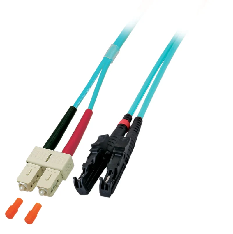 Duplex Patchkabel E2000®-SC OM3 5m LSZH 3mm aqua