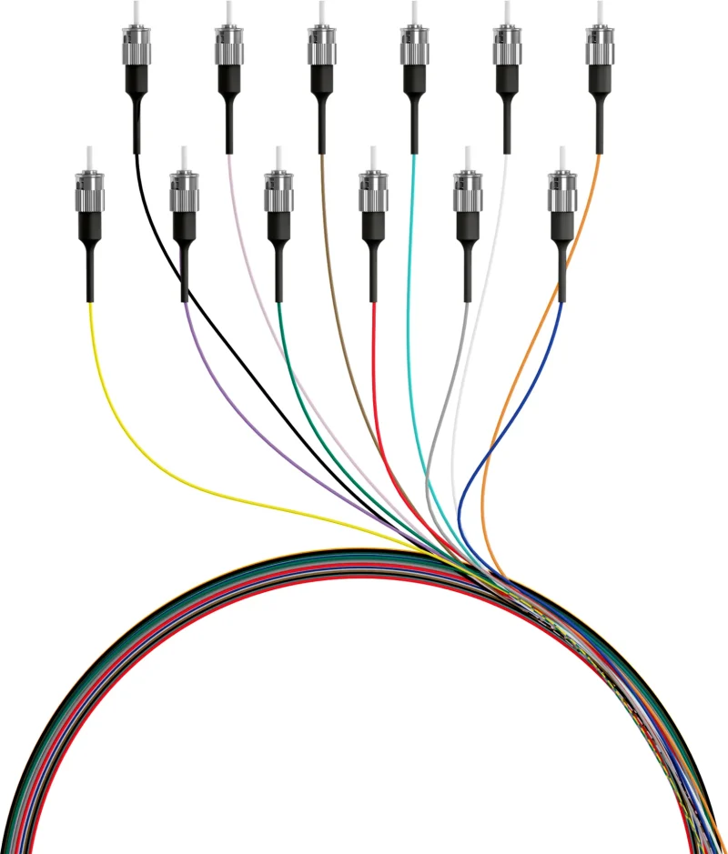 Faserpigtail ST OS2 G652D farbiges Set 2m – 12 Stück