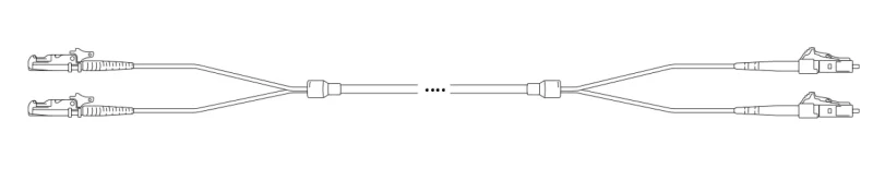 Breakout I-V(ZN) HH OS2 9/125µm E2000®-APC/LC 8E 1,0m