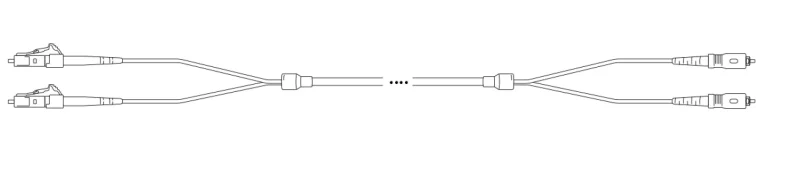 Breakout I-V(ZN) HH OS2 9/125µm LC/SC-APC 12E 1,0m