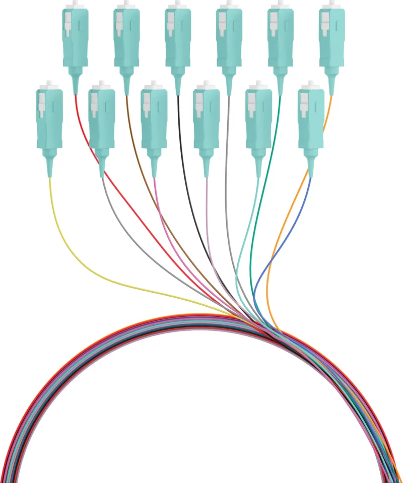 Faserpigtail SC OM3 farbiges Set 2m – 12 Stück