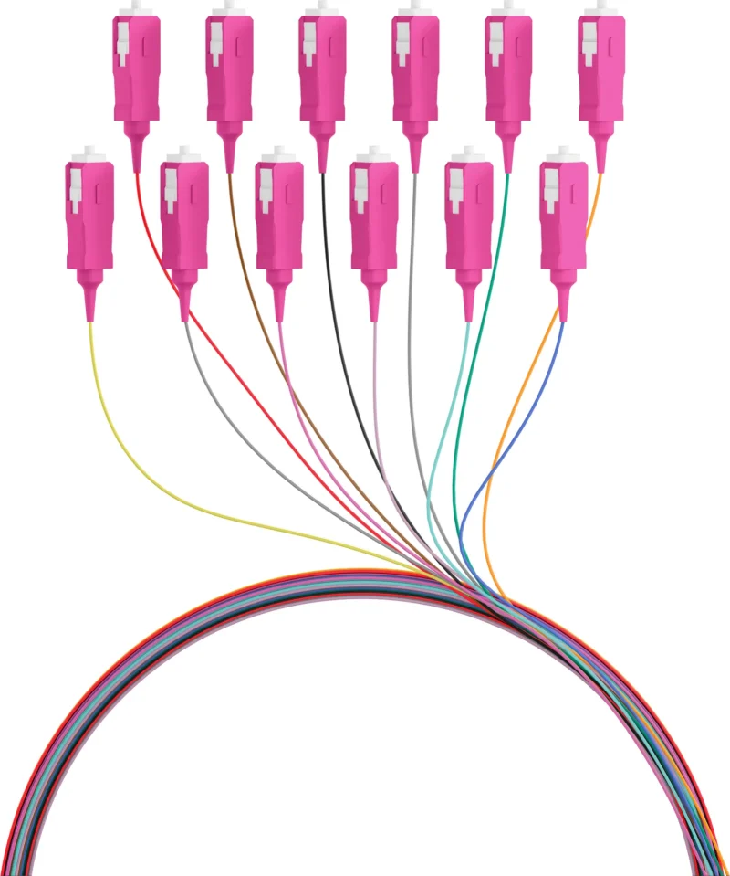 Faserpigtail SC OM4 farbiges Set 2m – 12 Stück