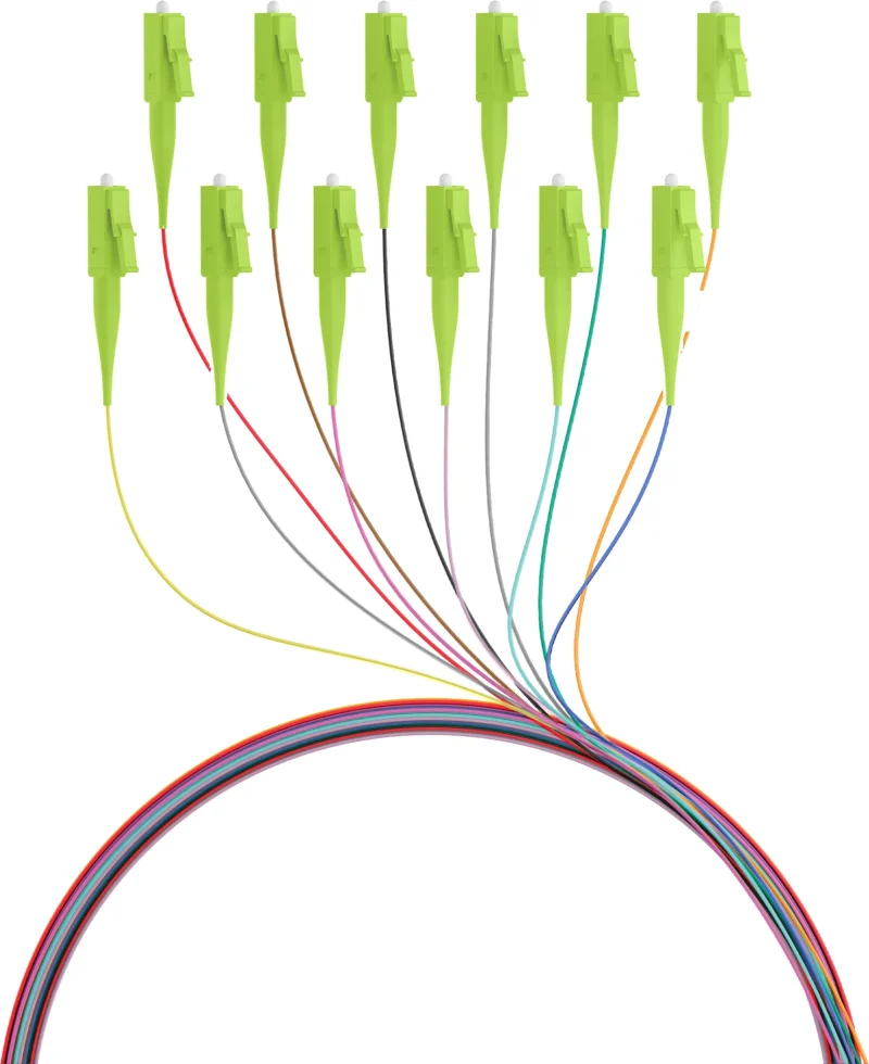 Faserpigtail LC OM5 farbiges Set 2m – 12 Stück
