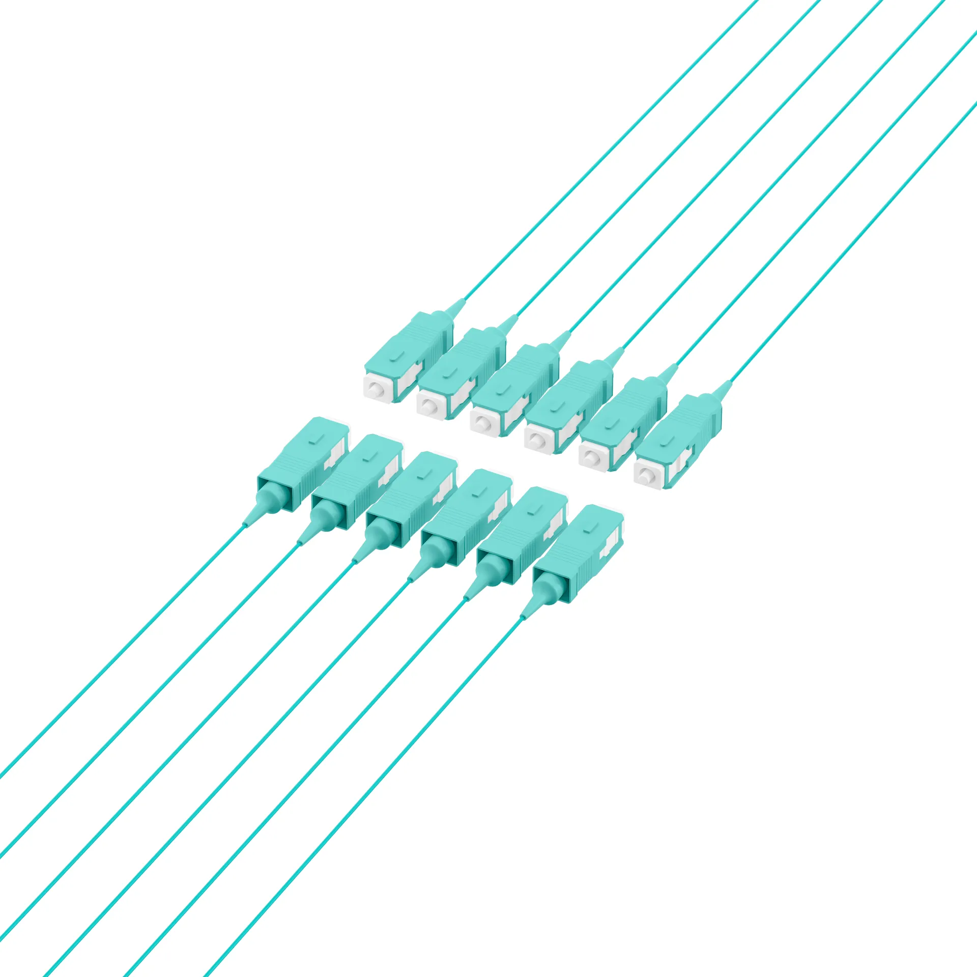 Faserpigtail SC OM3 Aqua 2m - 1 Stück – Bild 3