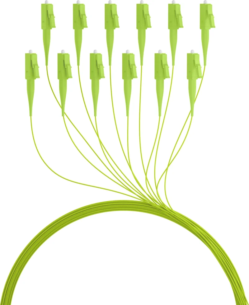 Faserpigtail LC OM5 Limettengrün 2m – 1 Stück