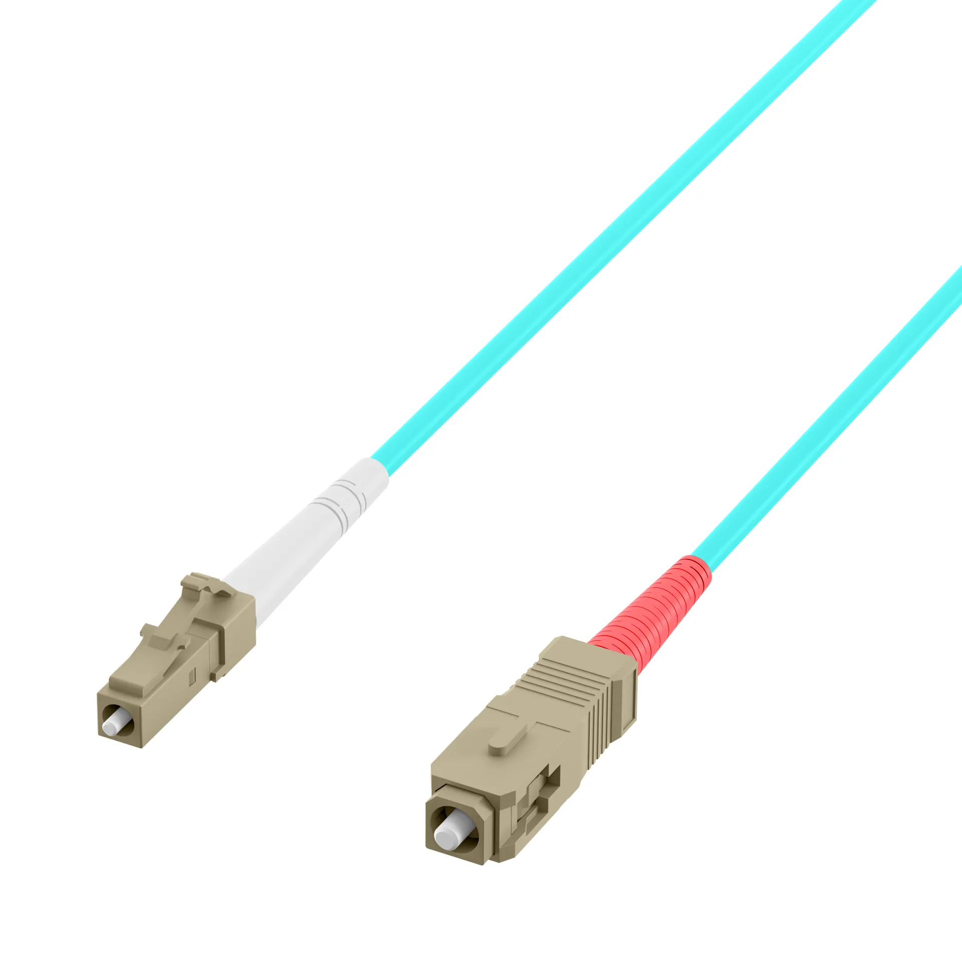 Simplex LWL Patchkabel LC-SC OM3 2m 2,0mm Aqua 50/125µm – Bild 3