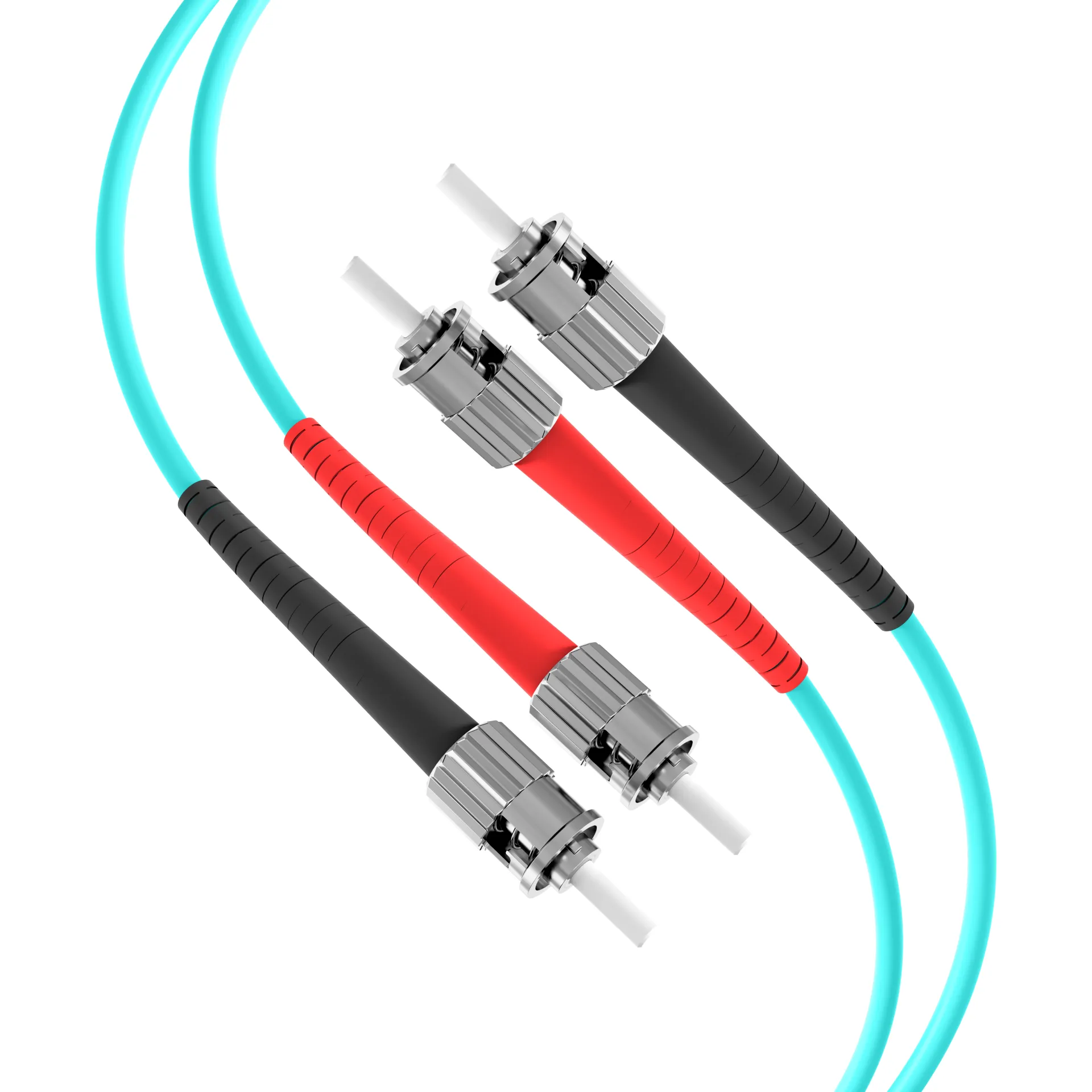 Duplex Patchkabel ST-ST OM3 15m LSZH 3mm aqua – Bild 2
