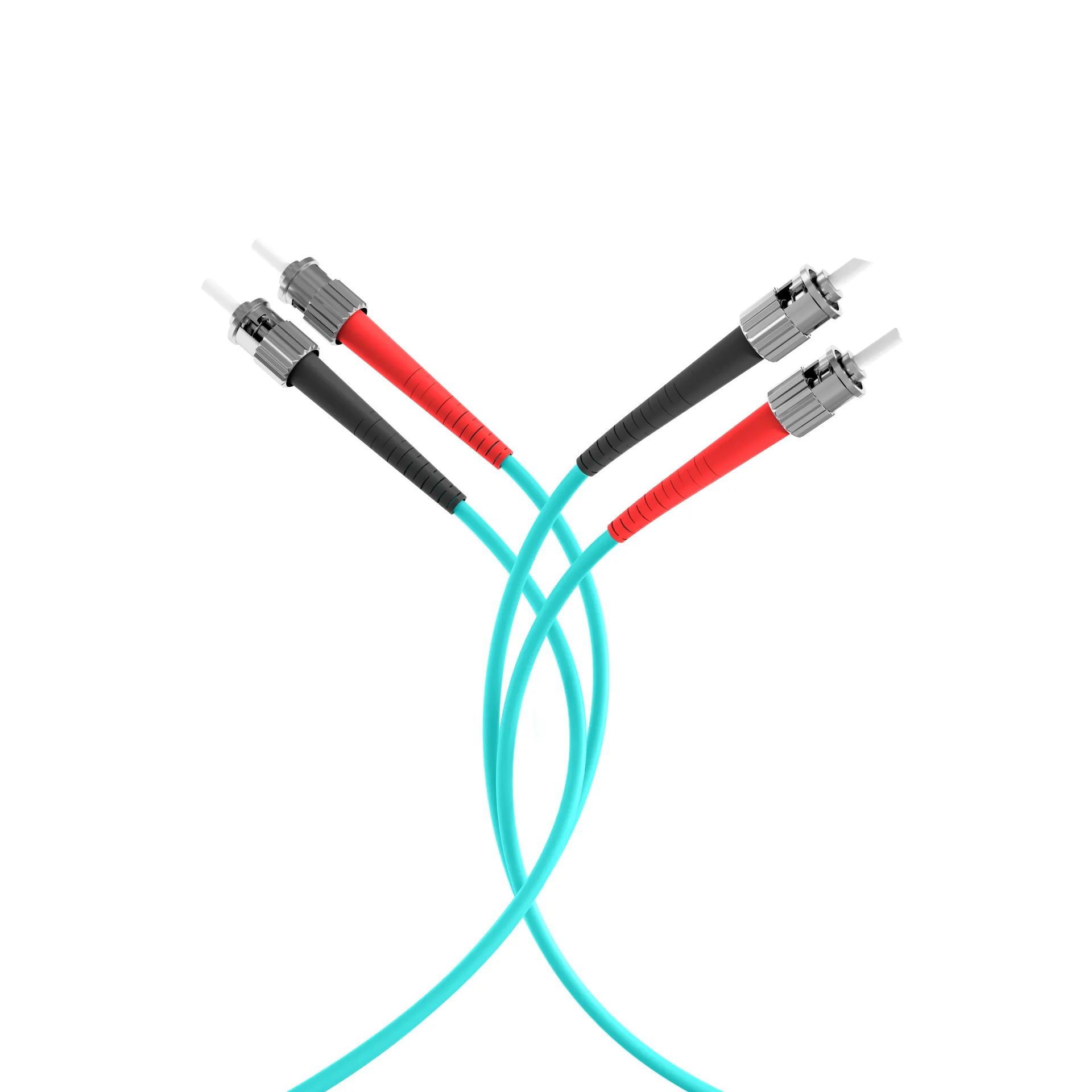 Duplex Patchkabel ST-ST OM3 3m LSZH 3mm aqua – Bild 4
