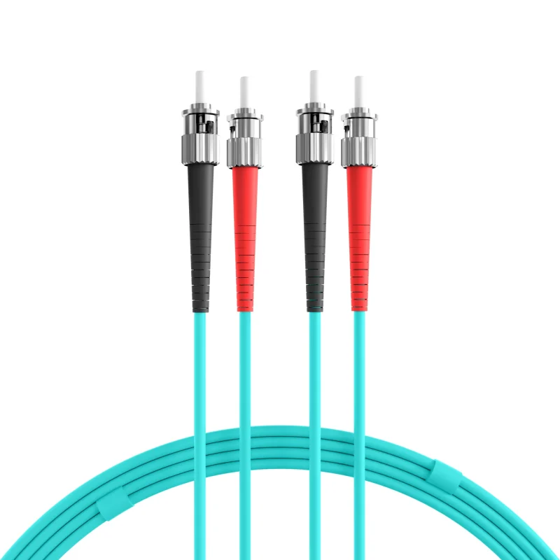 Duplex Patchkabel ST-ST OM3 7,5m LSZH 3mm aqua