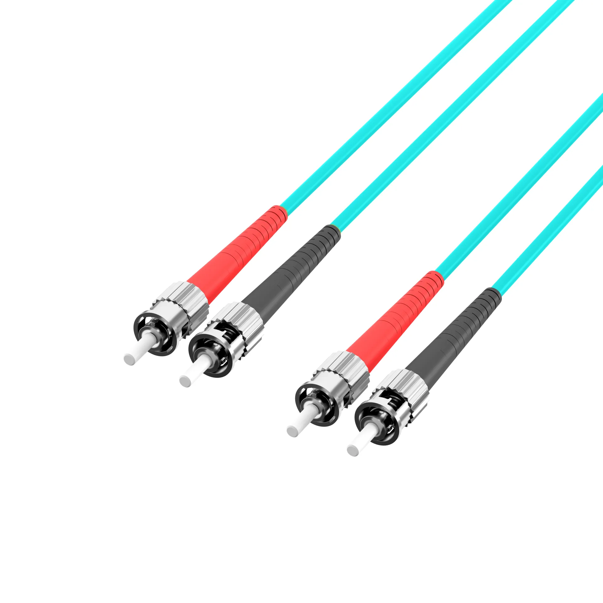 Duplex Patchkabel ST-ST OM3 7,5m LSZH 3mm aqua – Bild 3