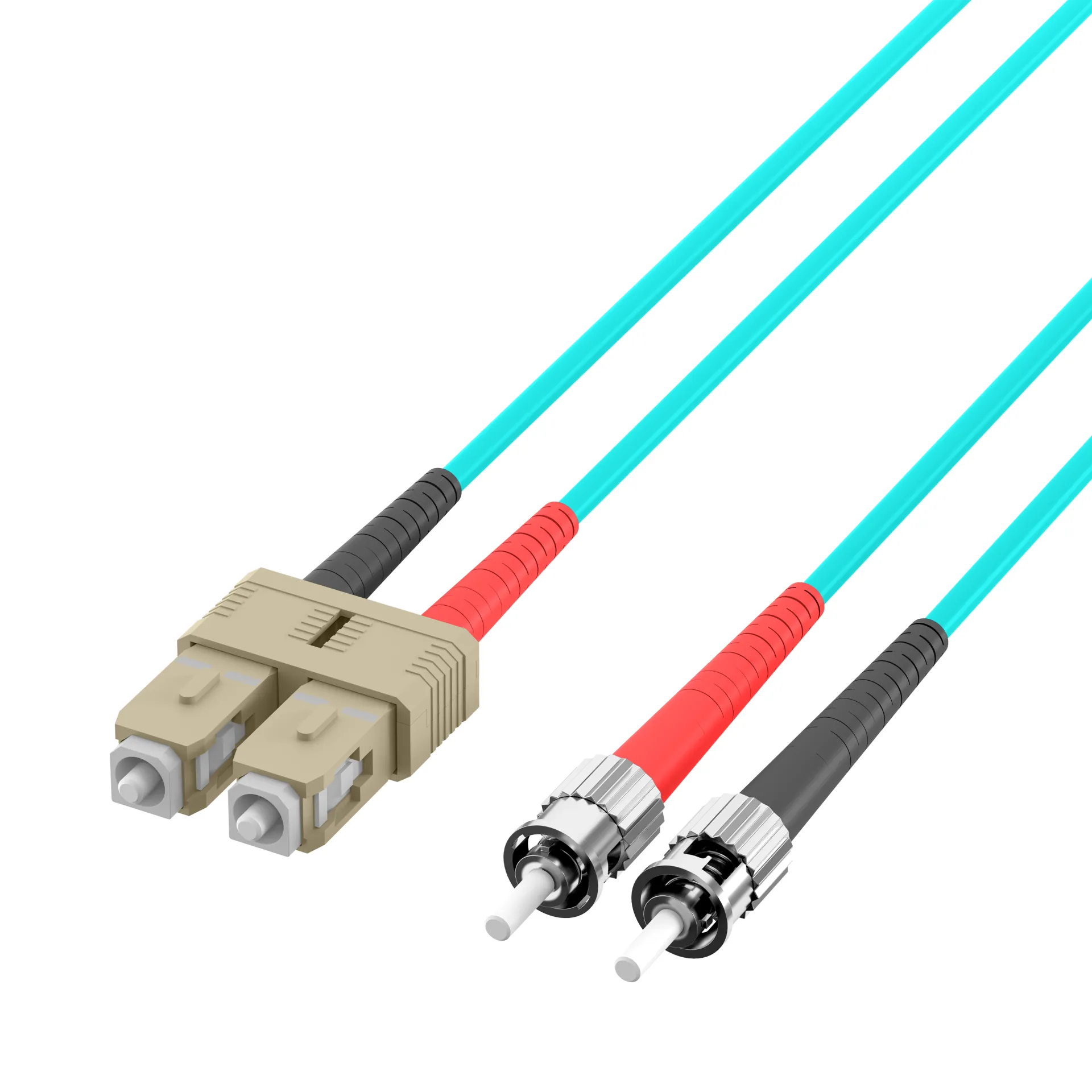 Duplex Patchkabel SC-ST OM3 25m LSZH 3mm aqua – Bild 3