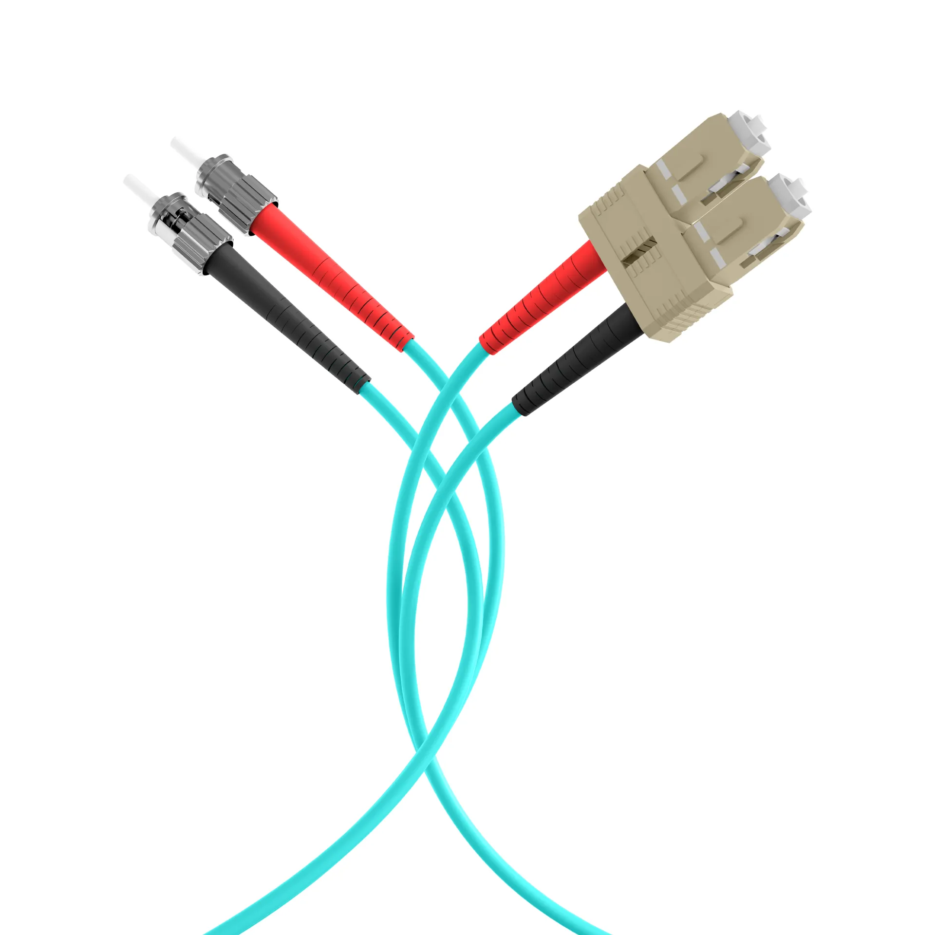 Duplex Patchkabel SC-ST OM3 40m LSZH 3mm aqua – Bild 4