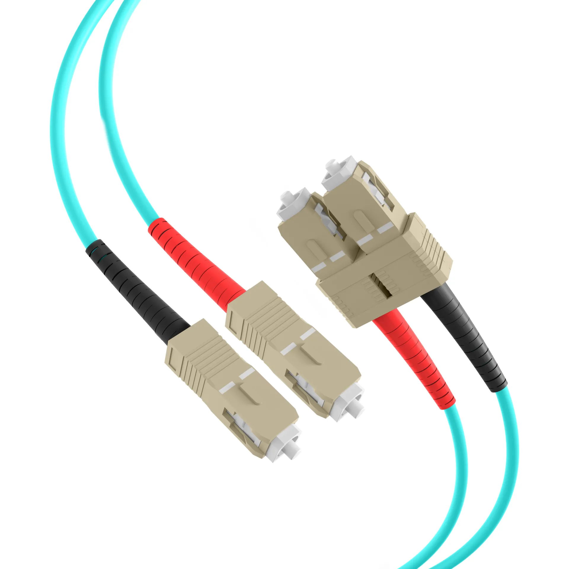 Duplex Patchkabel SC-SC OM3 25m LSZH 3mm aqua – Bild 2