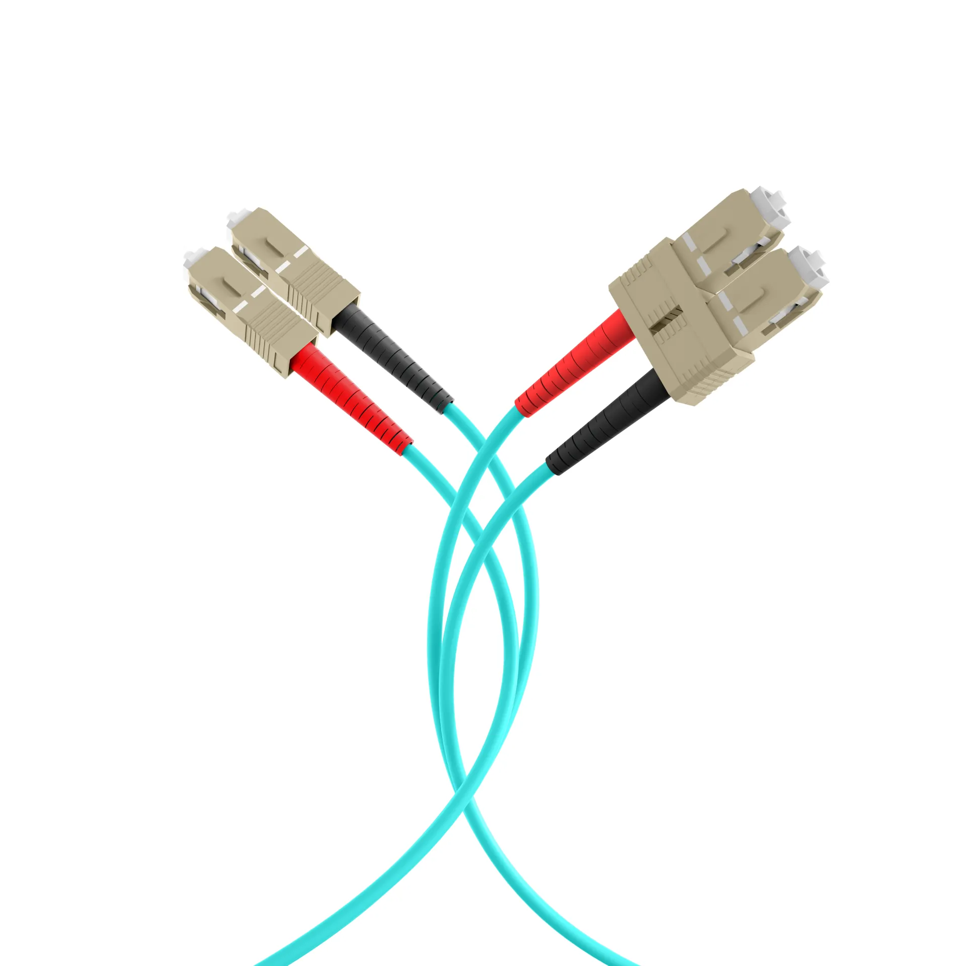 Duplex Patchkabel SC-SC OM3 50m LSZH 3mm aqua – Bild 4