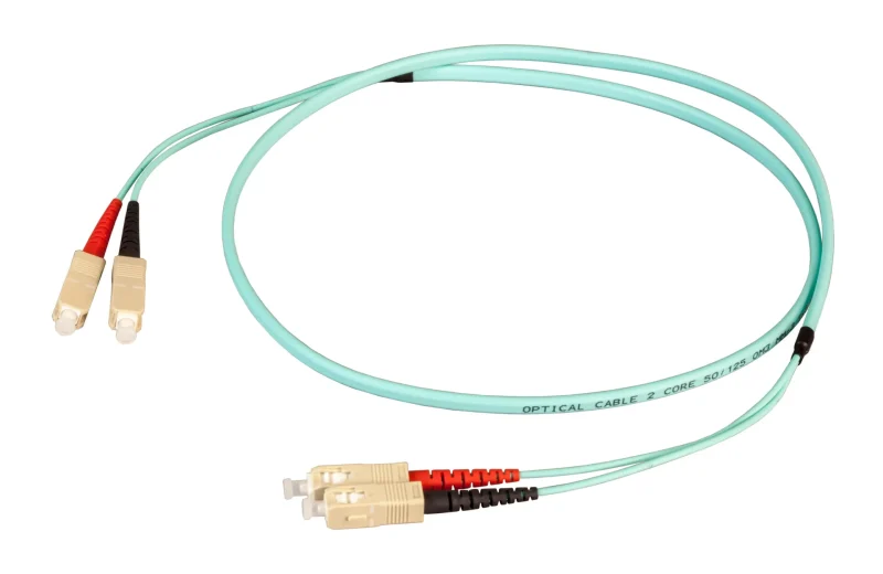Duplex Patchkabel Flat-Twin SC-SC OM3 35m LSZH 3x5mm aqua