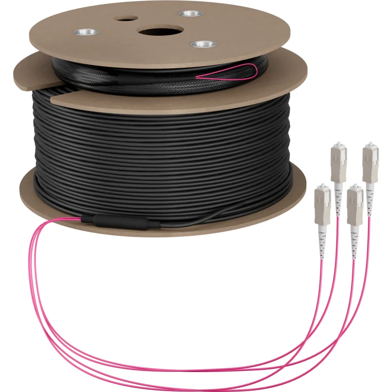 Trunkkabel U-DQ(ZN)BH OM4 4G (1×4) SC-SC 140m Dca LSZH