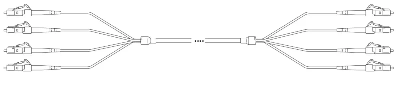U-DQ(ZN)BH 4G50/125µm LC – LC OM5 1 Meter
