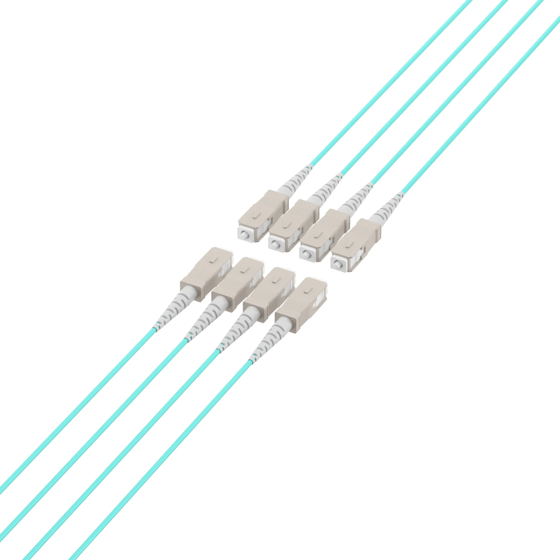 Trunkkabel U-DQ(ZN)BH OM3 8G (1x8) SC-SC 40m Dca LSZH – Bild 4