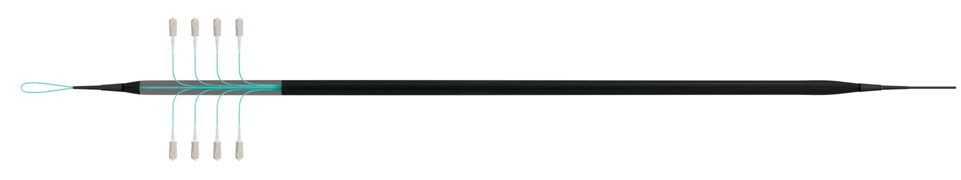 Trunkkabel U-DQ(ZN)BH OM3 8G (1x8) SC-SC 50m Dca LSZH – Bild 5