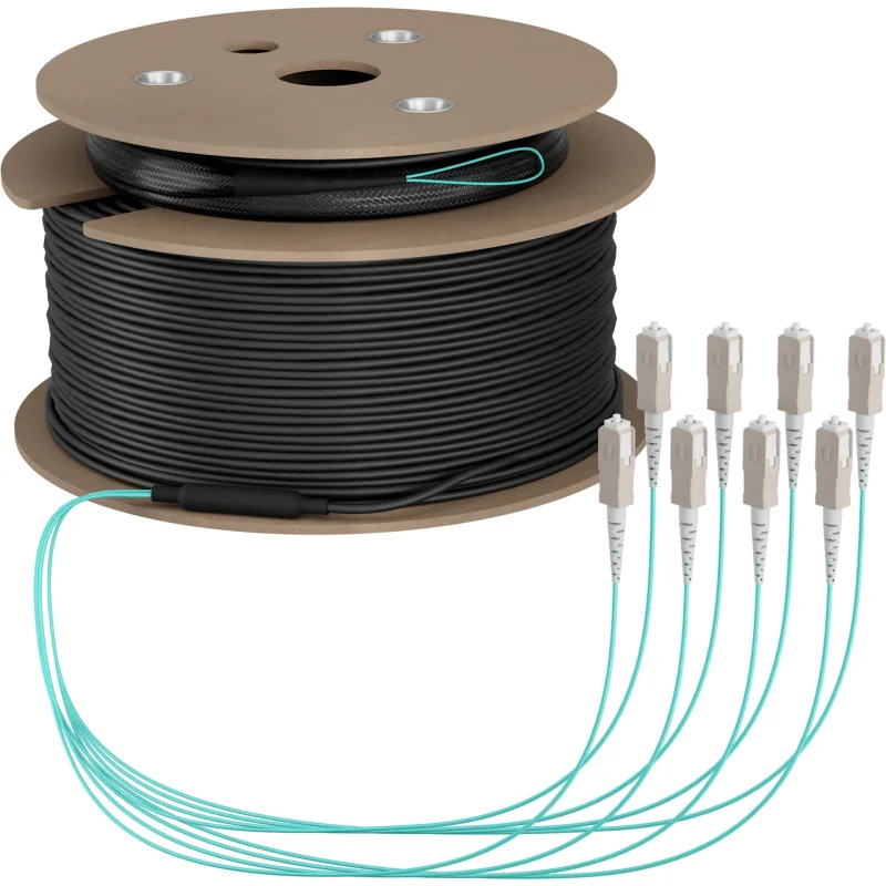 Trunkkabel U-DQ(ZN)BH OM3 8G (1×8) SC-SC 80m Dca LSZH