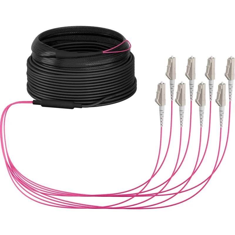 Trunkkabel U-DQ(ZN)BH OM4 8G (1×8) LC-LC 10m Dca LSZH