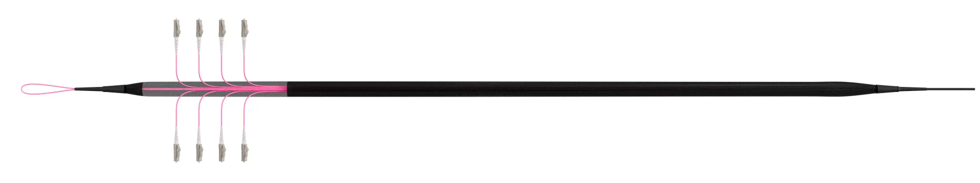 Trunkkabel U-DQ(ZN)BH OM4 8G (1x8) LC-LC 190m Dca LSZH – Bild 5