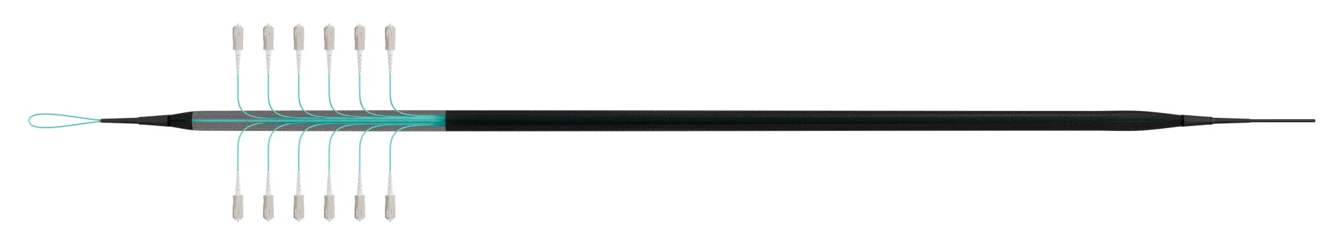 Trunkkabel U-DQ(ZN)BH OM3 12G (1x12) SC-SC 200m Dca LSZH – Bild 5