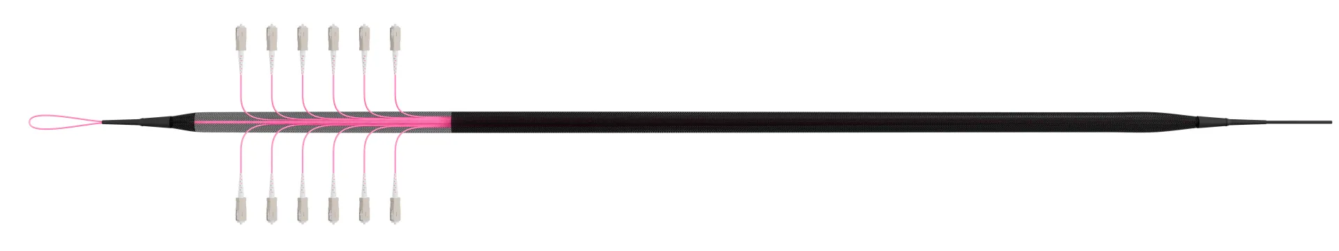 Trunkkabel U-DQ(ZN)BH OM4 12G (1x12) SC-SC 40m Dca LSZH – Bild 5