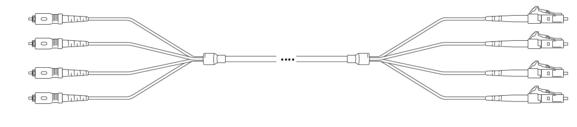A-DQ(ZN) B2Y OM3 24G 50/125µm SC/LC 1 Meter