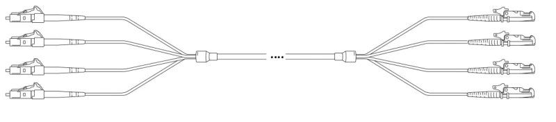 U-DQ(ZN) BH G657A 8E 9/125µm LC – E2000® 1,0m