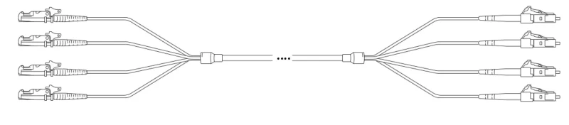 U-DQ(ZN) BH G657A 8E9/125µm E2000®/APC-LC 1,0m