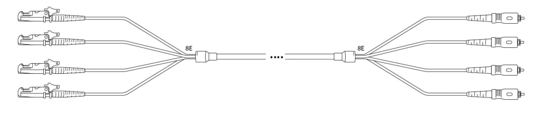 U-DQ(ZN) BH G657A 12E9/125µm E2000®/APC -SC 12E 1,0m