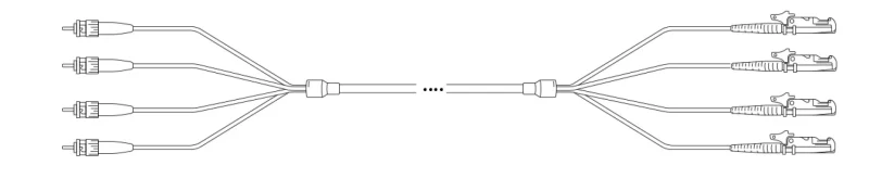U-DQ(ZN) BH G657A 9/125µm ST/E2000® 24E 1,0m