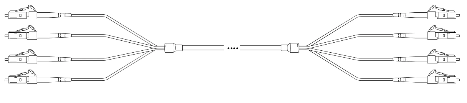 U-DQ(ZN) BH G657A 48 E9/125µm LC - LC 1 Meter