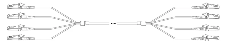 U-DQ(ZN) BH G657A 9/125µm E2000®/E2000® 48E 1,0m