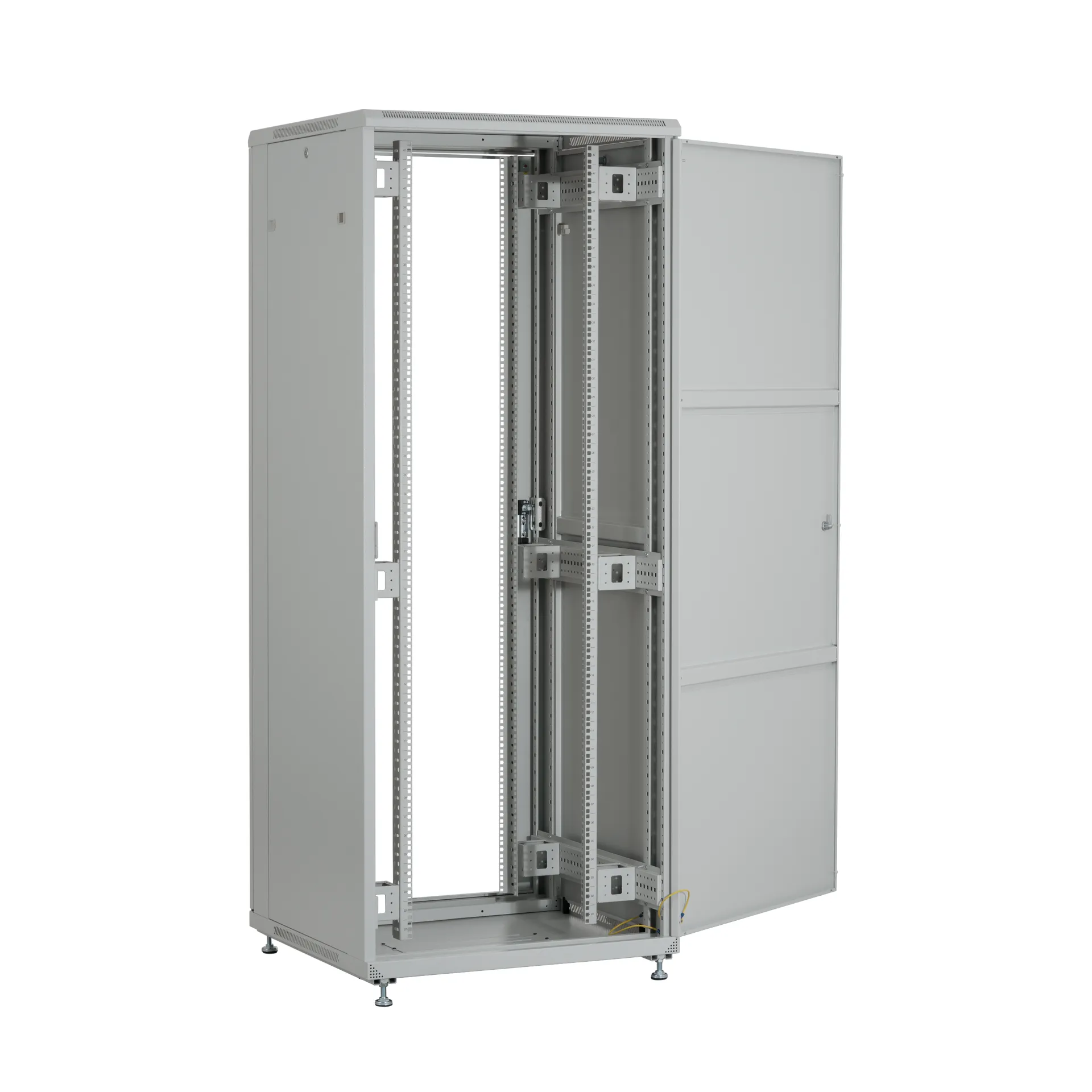 19'' Netzwerkschrank PEL 42HE 800x800 RAL7035 Front Glas 1-tlg., Rück Stahl 1-tlg. 1 x SH – Bild 6