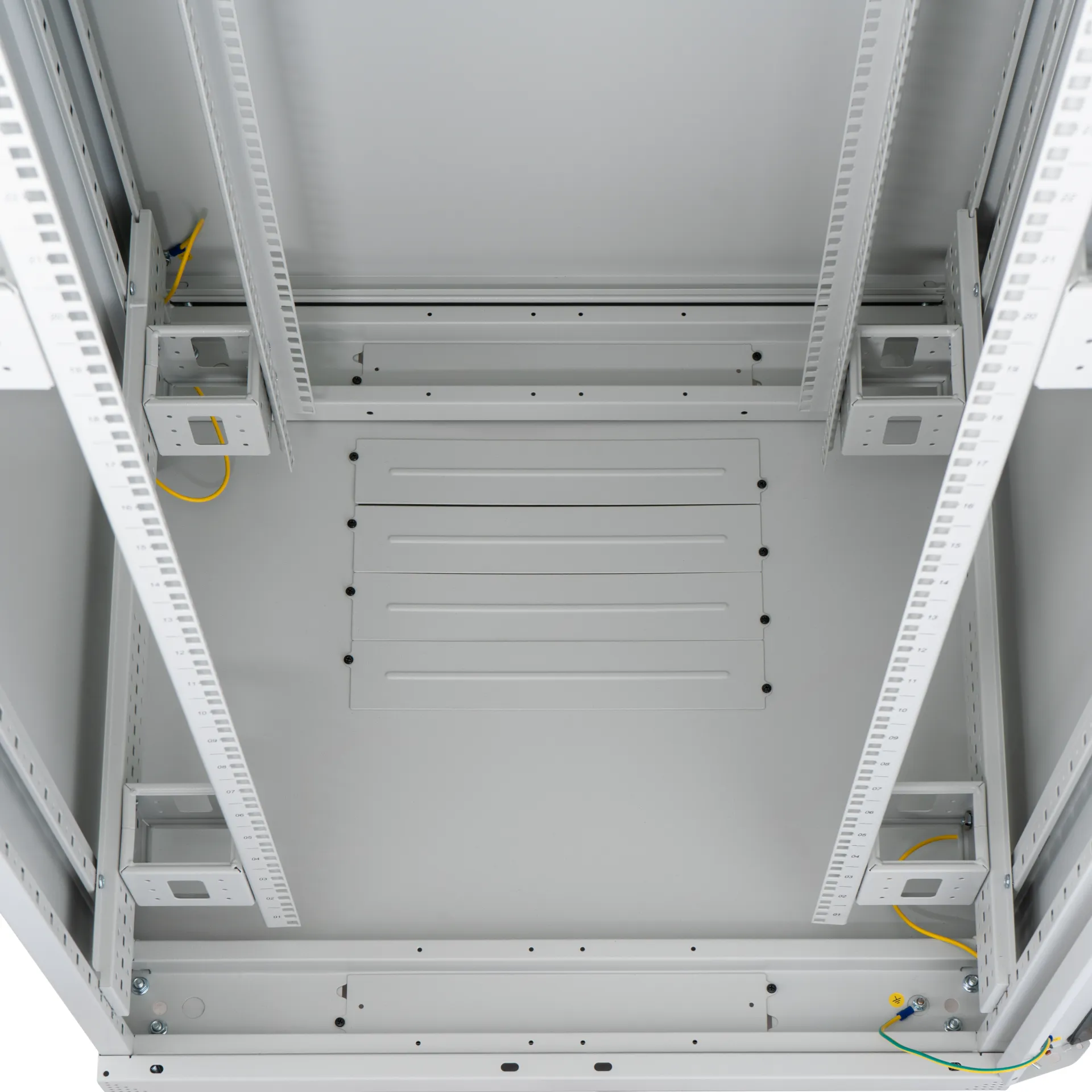 19'' Netzwerkschrank PEL 42HE 800x800 RAL7035 Front Glas 1-tlg., Rück Stahl 1-tlg. 1 x SH – Bild 7