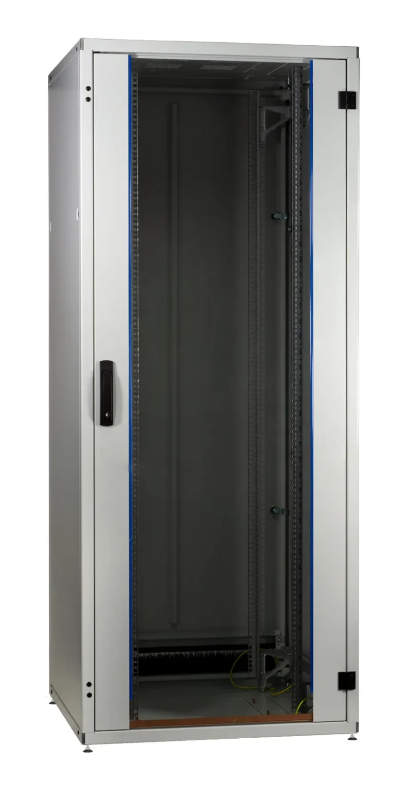 19“ Netzwerkschrank PRO 18HE, 800x1000mm, F=1tlg. Glas, R=1-tlg. St. SH, RAL9005