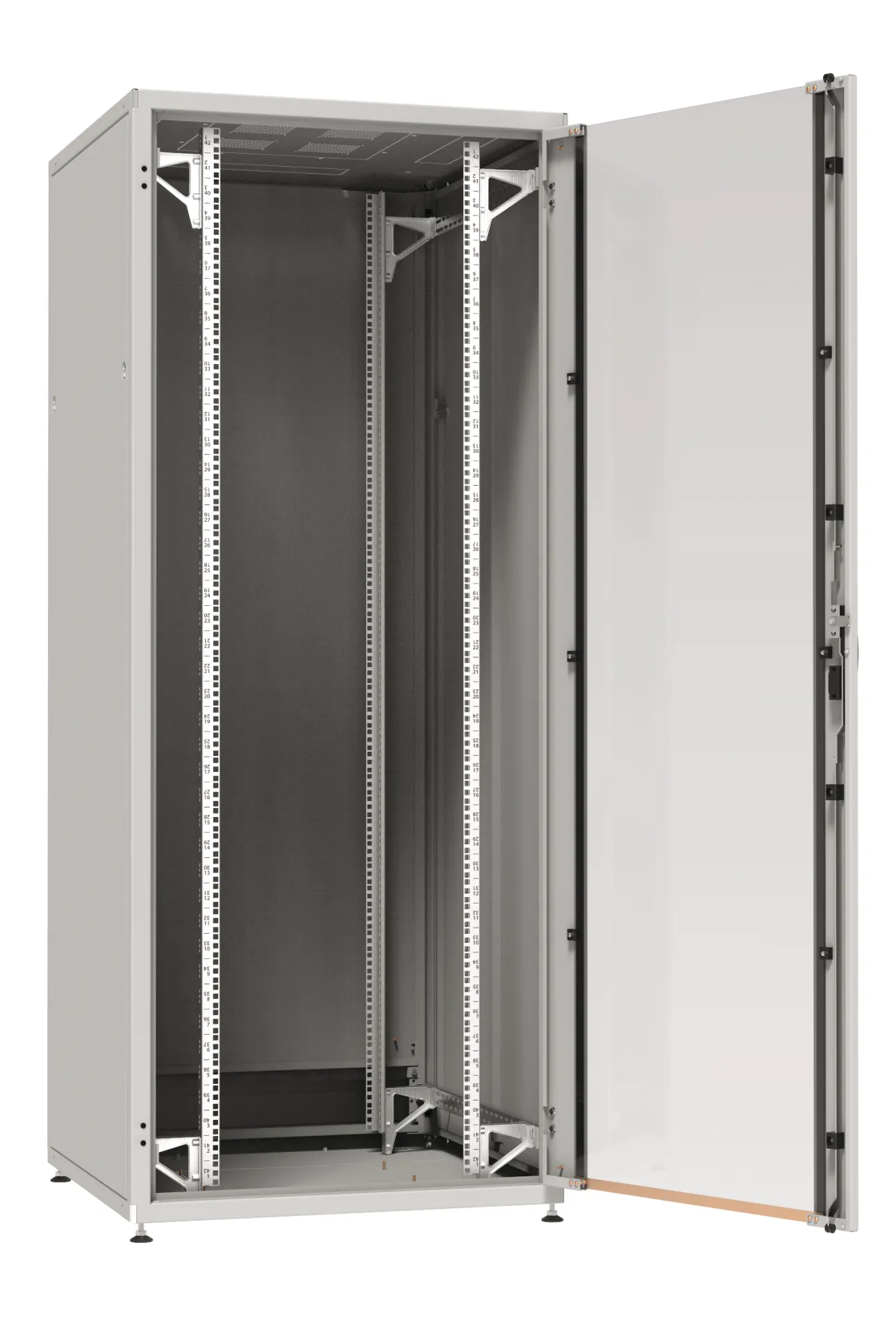 19'' Netzwerkschrank PRO 18HE, 800x1000mm, F=1tlg. Glas, R=1-tlg. St. SH, RAL9005 – Bild 2