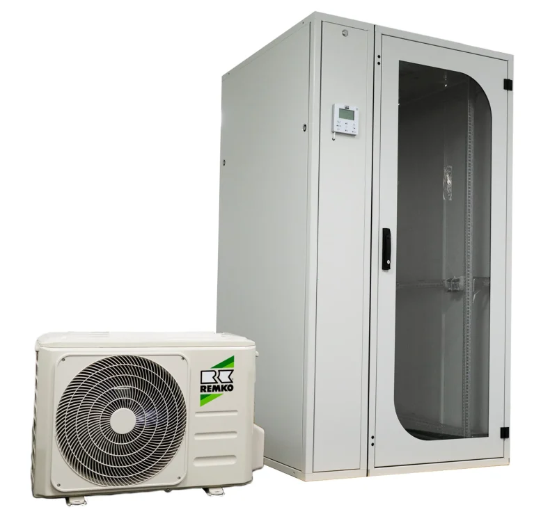 Schrank 42HE + Anreihkühler 3,5 kW, BxT 1100×1000, RAL7035, *Komplett-Set*