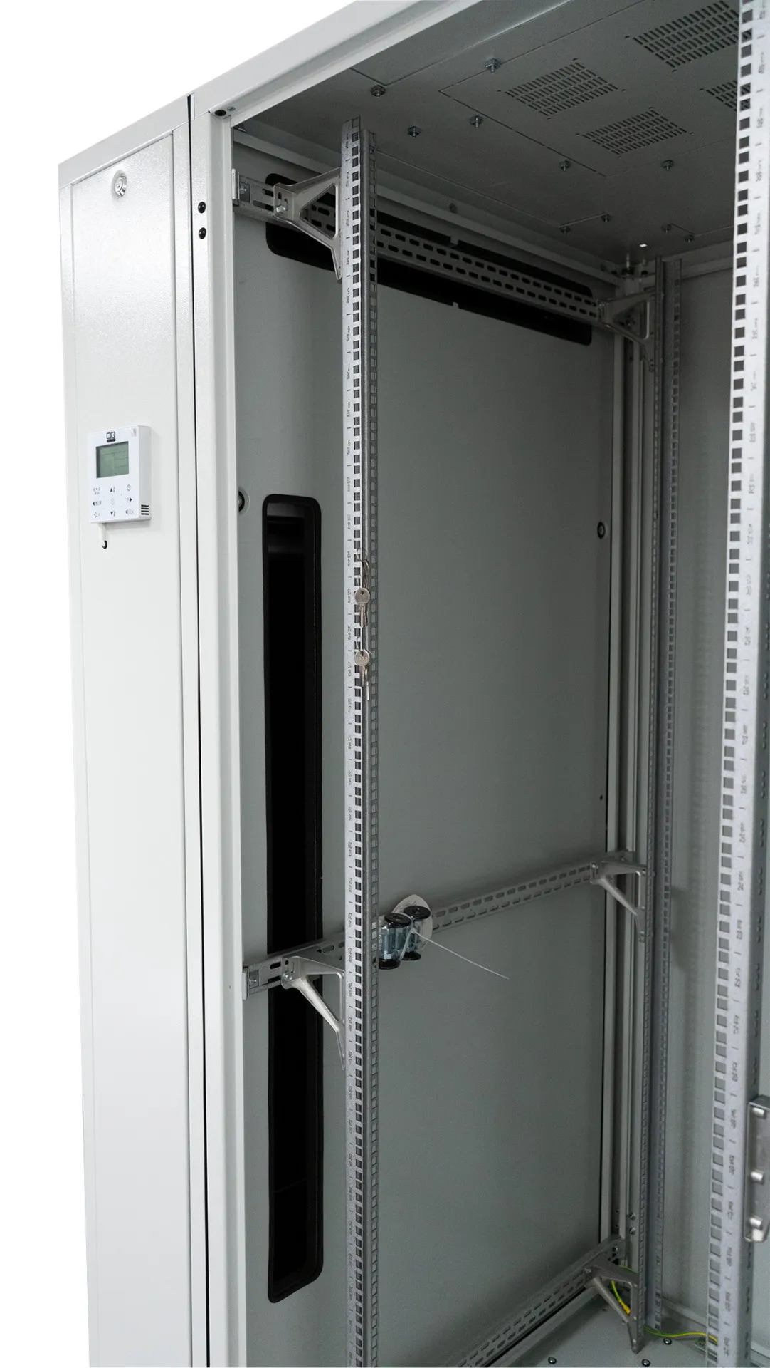 Schrank 42HE + Anreihkühler 3,5 kW, BxT 1100x1000, RAL7035, *Komplett-Set* – Bild 4