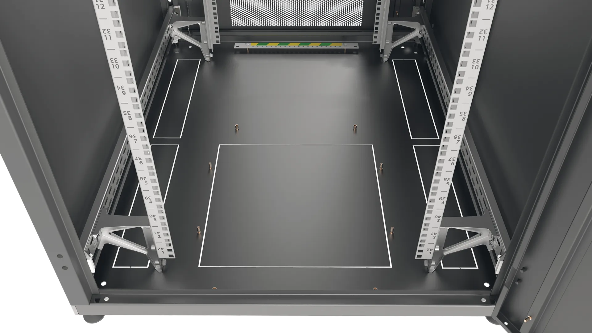 19" Serverschrank PRO 47HE, 800x1000 mm, F+R=2-tlg., RAL9005 – Bild 4