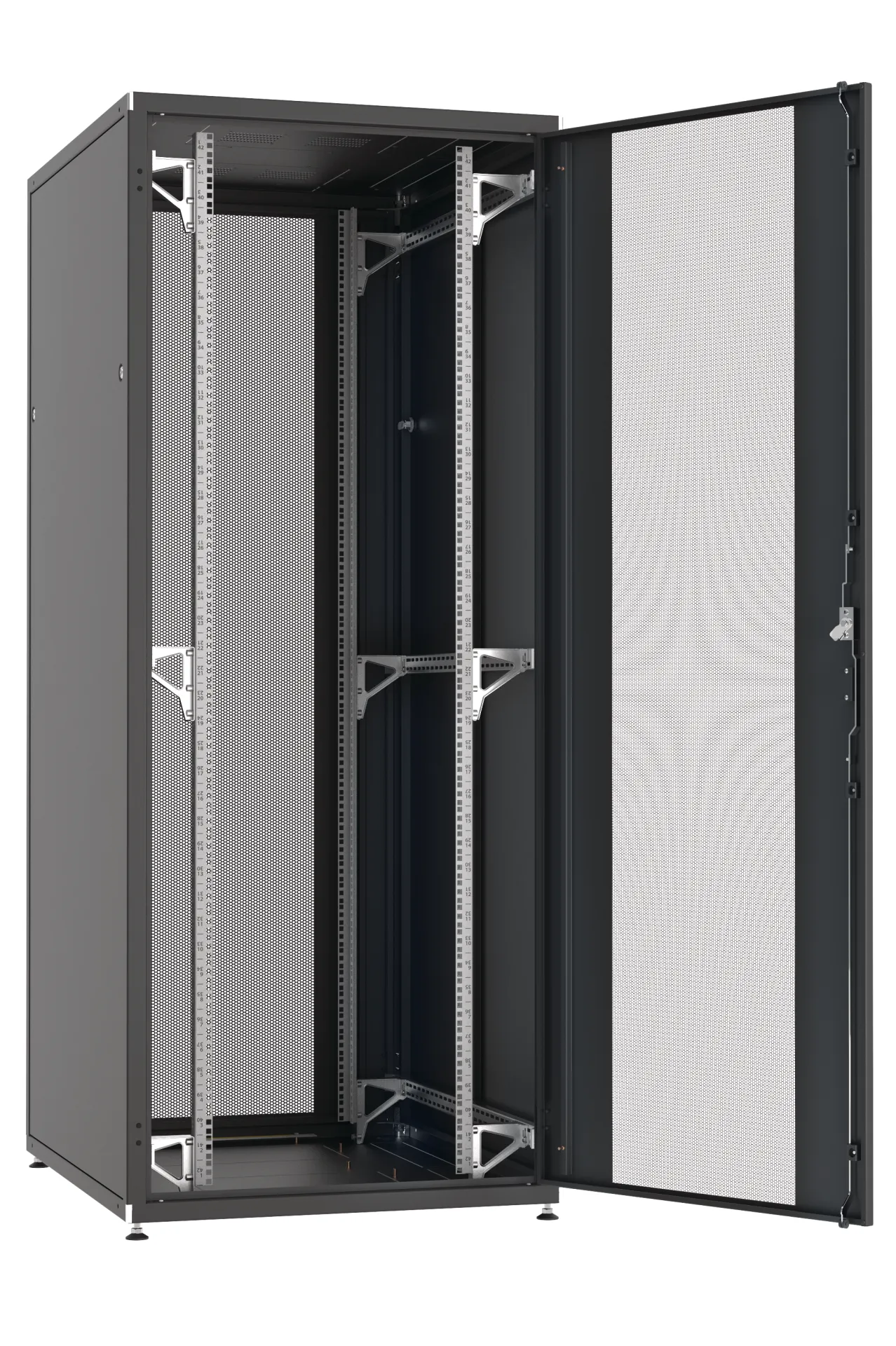 19" Serverschrank PRO 47HE, 800x1400 mm, F+R=1-tlg., RAL7035 – Bild 2